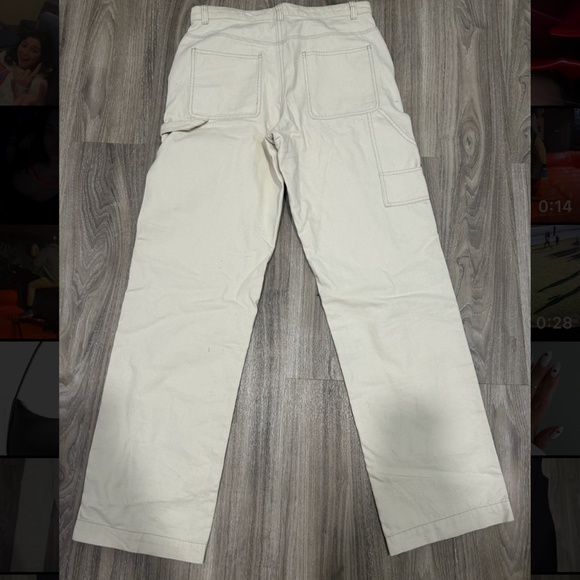 *BRAND NEW* White Denim Carpenter Pants - Picture 2 of 2